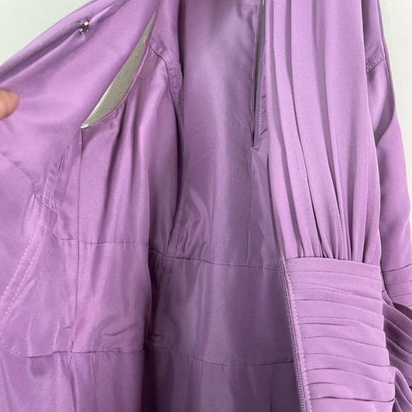 Azazie Women's Purple Halter Bonnie Bridesmaid Dress A8 A10 Maxi Long Sleeveless - Picture 8 of 13